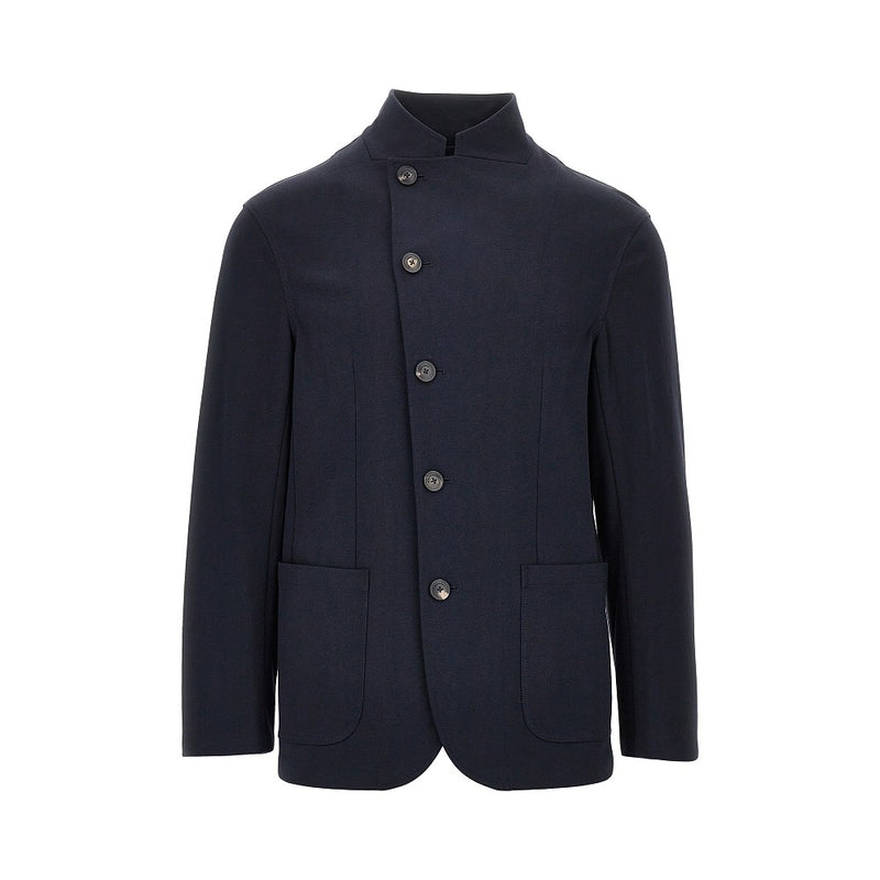 Emporio Armani Emporio Armani Jersey Jacket Blue Men - World Class Fashion