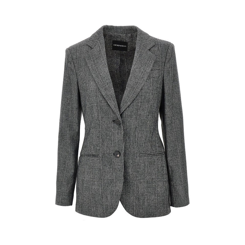 Emporio Armani Emporio Armani Wool-blend Flannel Jacket Grey Women - World Class Fashion