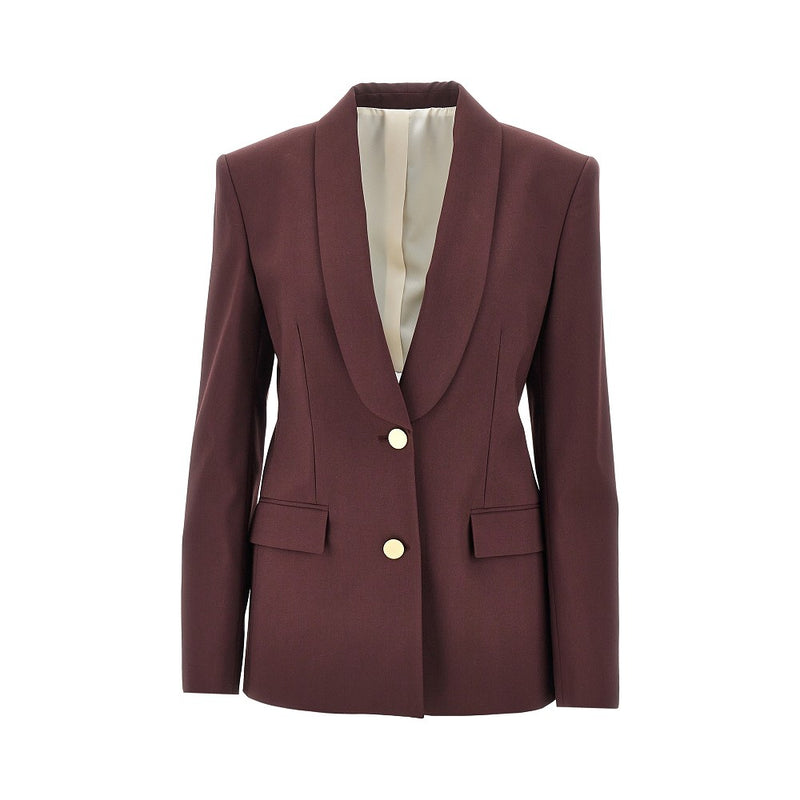 Alberta Ferretti Alberta Ferretti Single-breasted Tailored Jacket Red - World Class Fashion