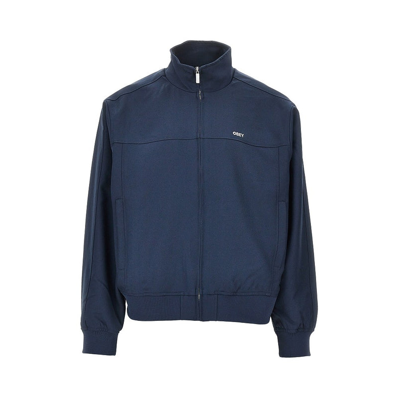 Obey Obey Logo Embroidery Tailored Track Jacket Navy - World Class Fashion