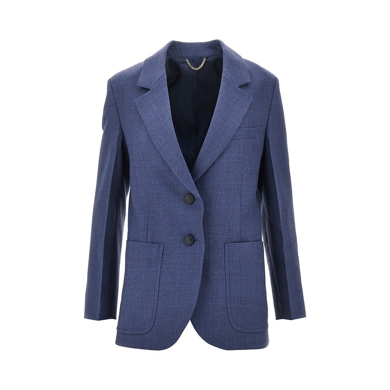 Victoria Beckham Victoria Beckham Katherine Wool-blend Jacket Blue - World Class Fashion