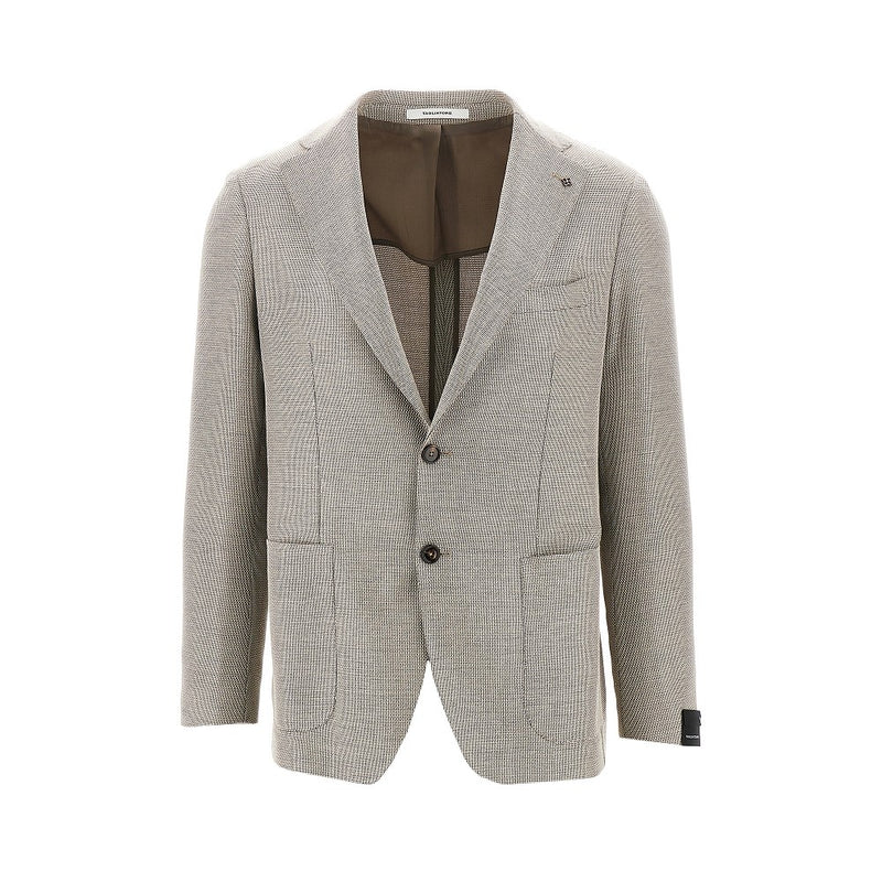 Tagliatore Tagliatore Cotton Wool Canvas Jacket Brown Men - World Class Fashion