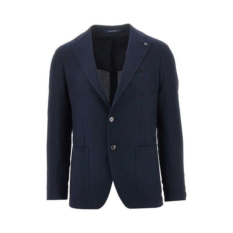 Tagliatore Tagliatore Cotton Wool Canvas Jacket Blue Men - World Class Fashion