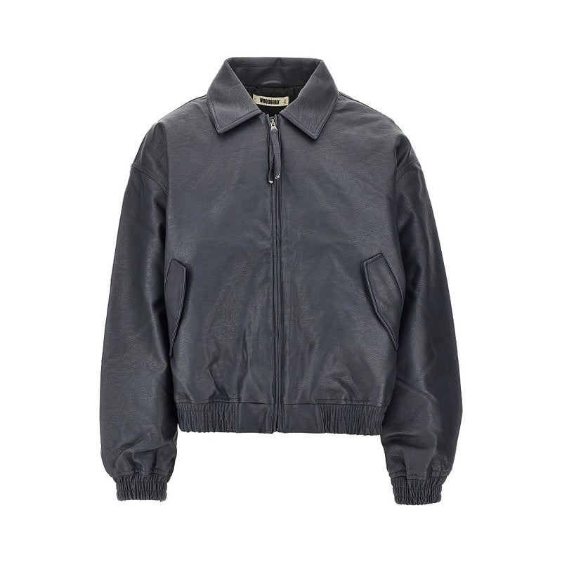 Woodbird Woodbird 'WBBao' Faux Leather Biker Jacket Black - World Class Fashion