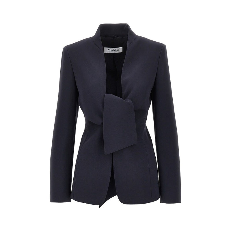 Max Mara Max Mara Cady Jacket with Sash Blue Women - World Class Fashion
