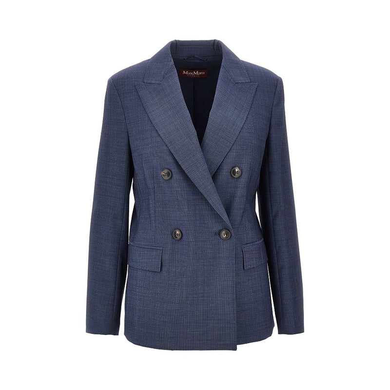 Max Mara Studio Max Mara Studio Virgin Wool Jacket Blue Women - World Class Fashion