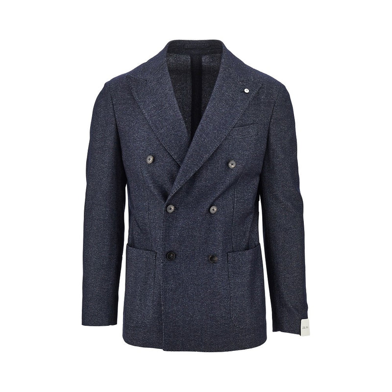 L.b.m. 1911 L.b.m. 1911 Denim-effect Double-breasted Jacket Blue - World Class Fashion