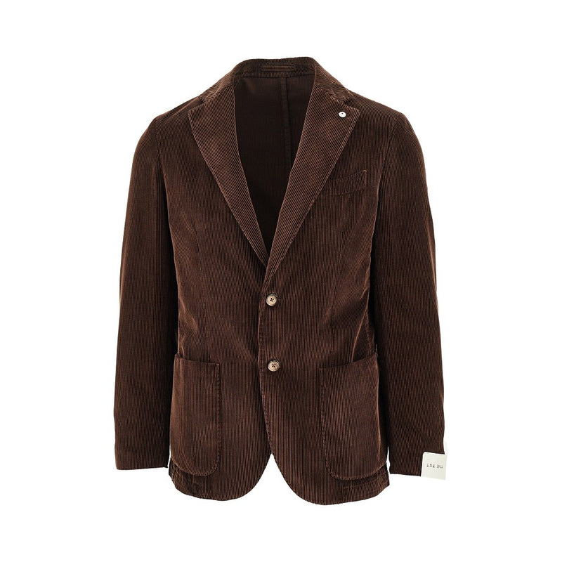 L.b.m. 1911 L.b.m. 1911 Corduroy Single-breasted Jacket Brown - World Class Fashion