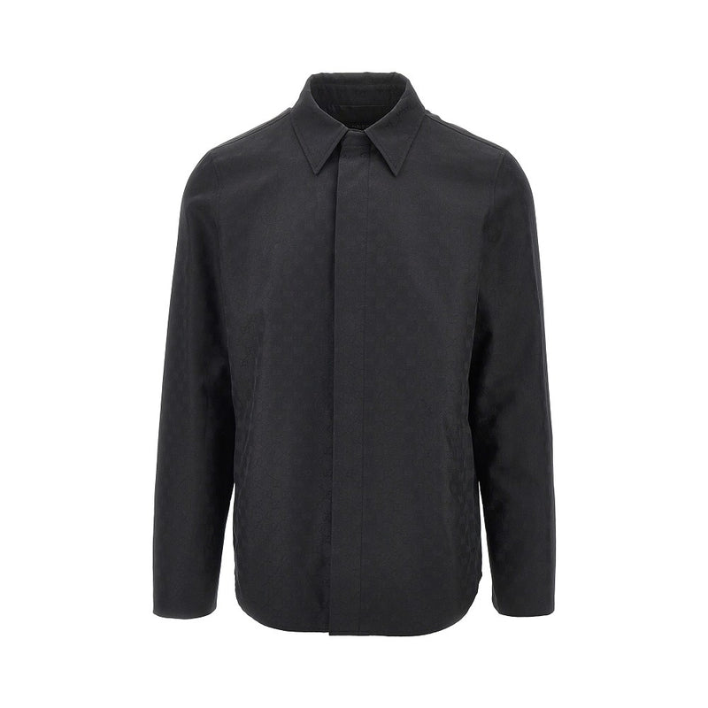 Gucci Gucci GG Canvas Shirt Jacket Black Men - World Class Fashion