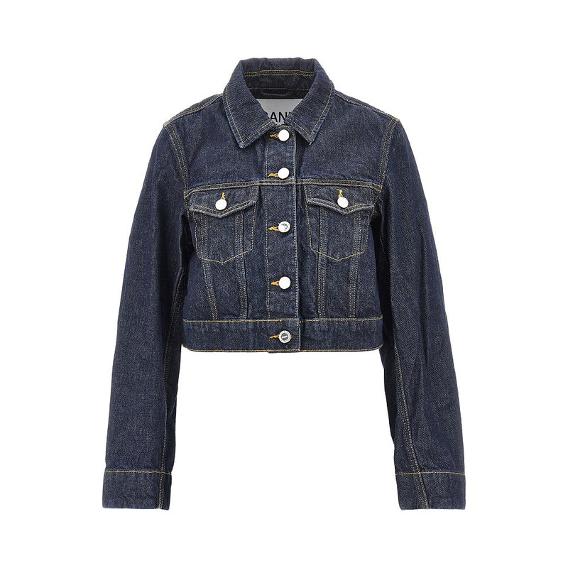 Ganni Ganni Cropped Denim Jacket - World Class Fashion