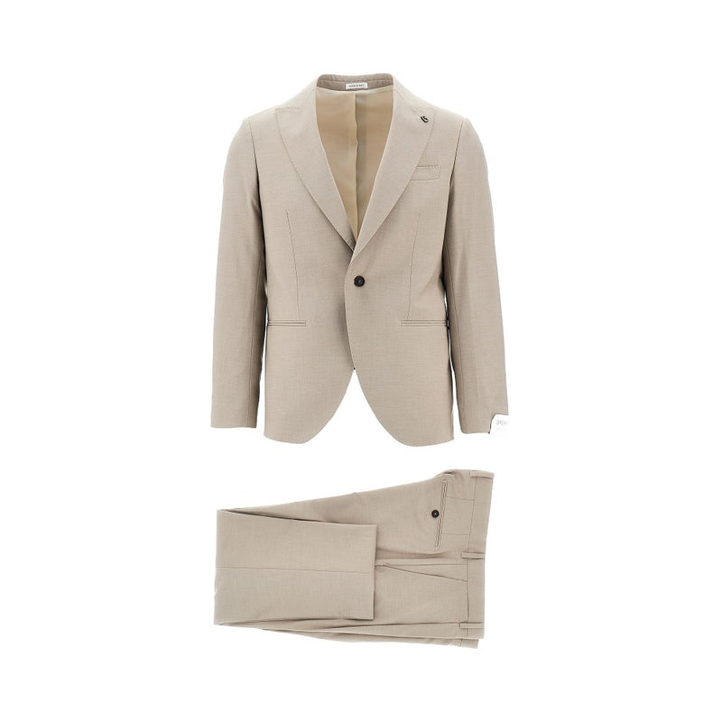 Breras Breras 'Biella' Beige Single-breasted Suit - World Class Fashion