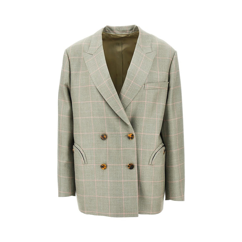 Blaze Blaze Nightbreak Oversized Double-breasted Jacket Grey - World Class Fashion
