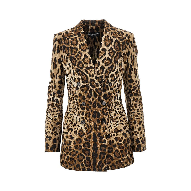 Dolce&gabbana Dolce&Gabbana Double-breasted Animal Print Jacket Multicolor - World Class Fashion