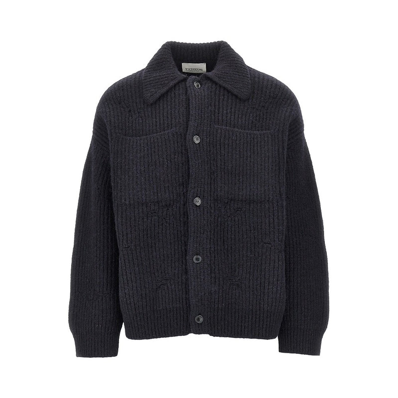 Laneus Laneus Distressed Effect Knitted Jacket Beige Men - World Class Fashion
