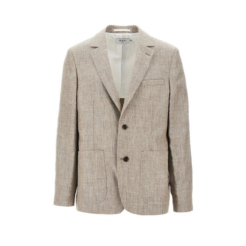 Wax London Wax London Fintry Striped Linen Blazer Beige - World Class Fashion