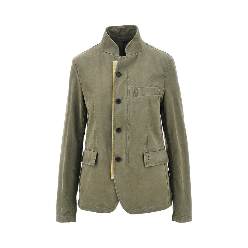 Fendi Fendi Stencil 1925 Print Drill Jacket Green - World Class Fashion