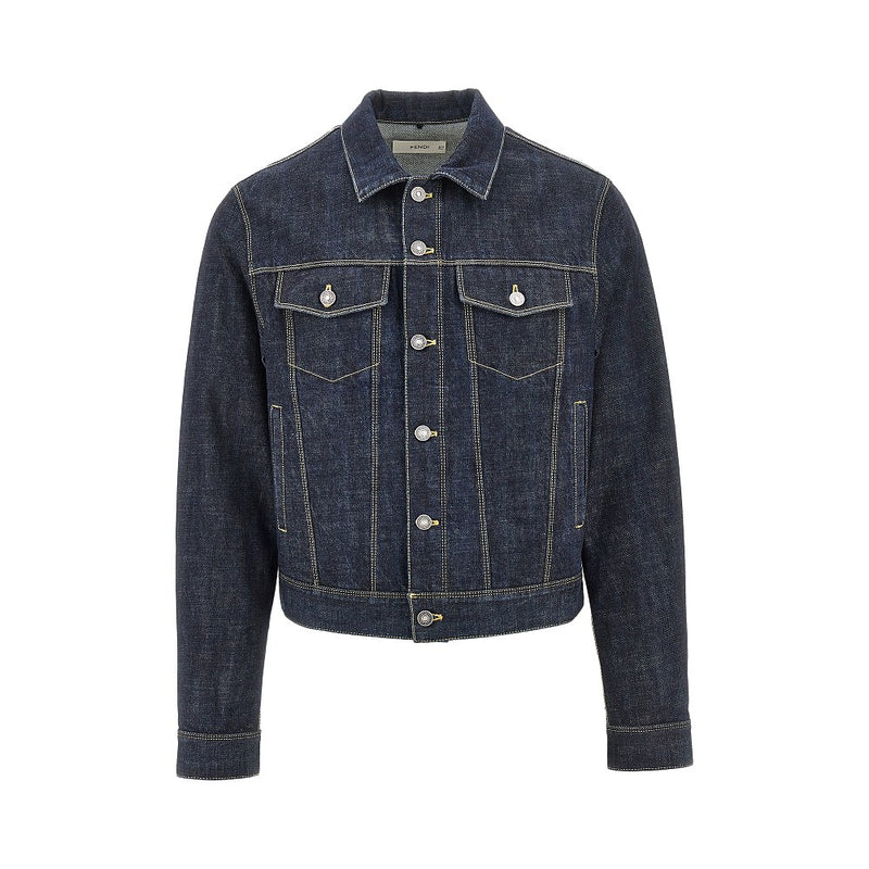 Fendi Fendi Selvedge Denim Jacket Blue Men - World Class Fashion