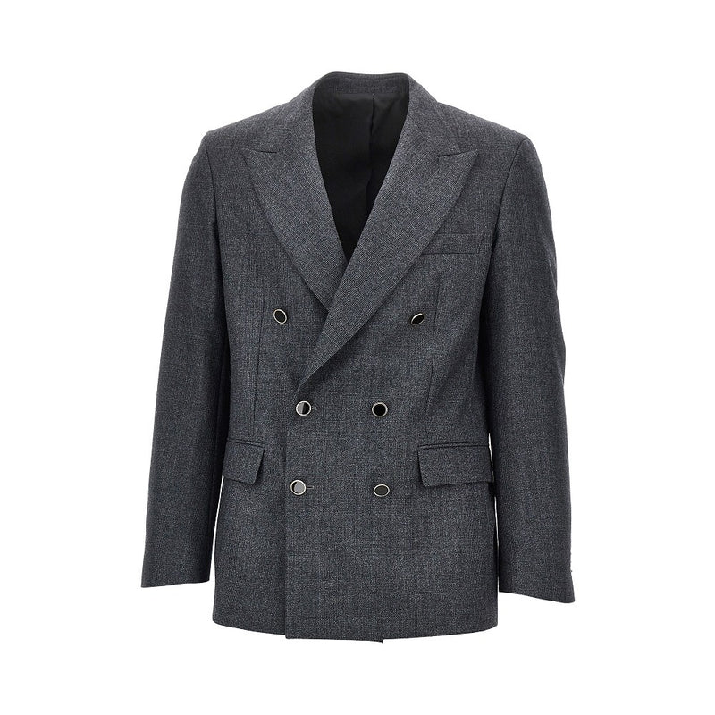 Marsem Marsem Prince Of Wales Wool-blend Jacket Grey - World Class Fashion