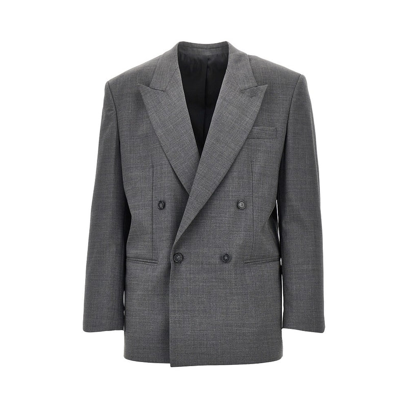 Marsem Marsem Wool-blend Double-breasted Jacket Grey - World Class Fashion