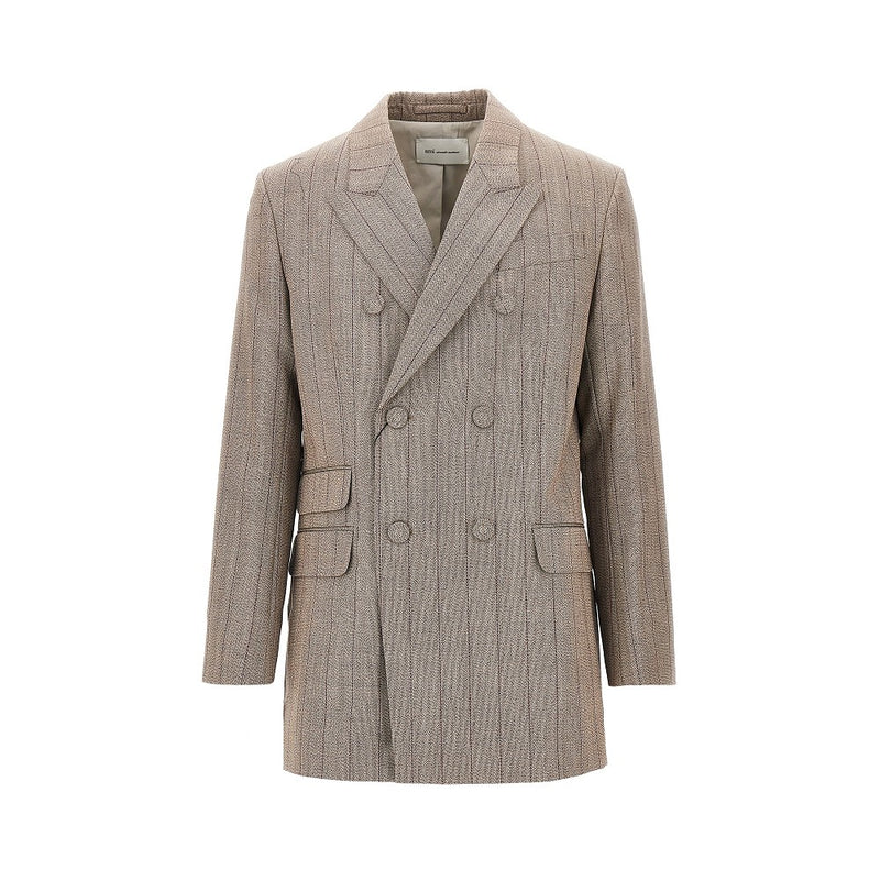 Ami Ami Double-breasted Wool Jacket With Martingale - World Class Fashion