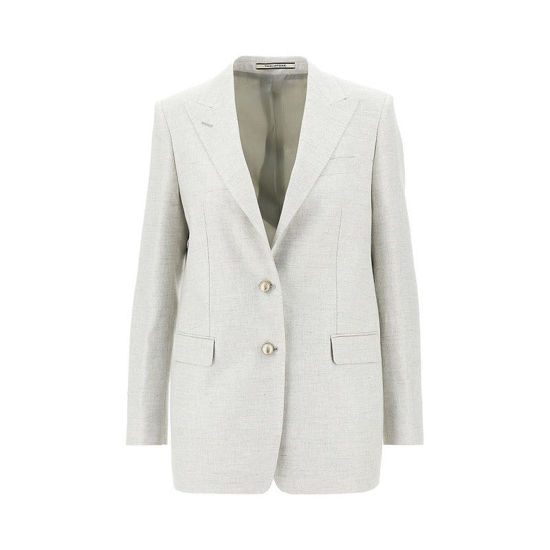 Tagliatore Tagliatore Bertha Mélange Twill Jacket Grey - World Class Fashion