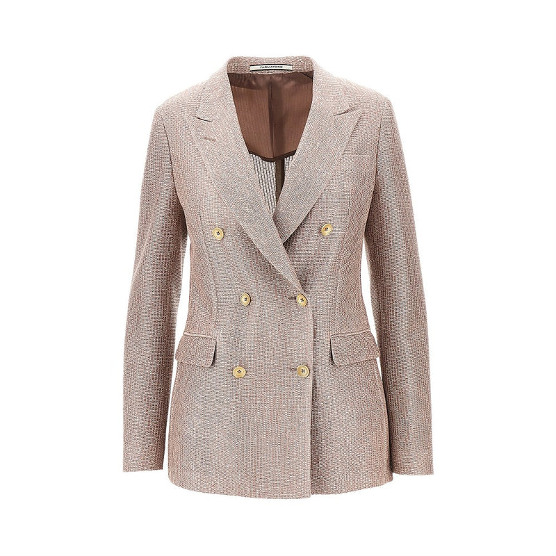 Tagliatore Tagliatore Parigi Cotton Double-breasted Jacket Pink - World Class Fashion