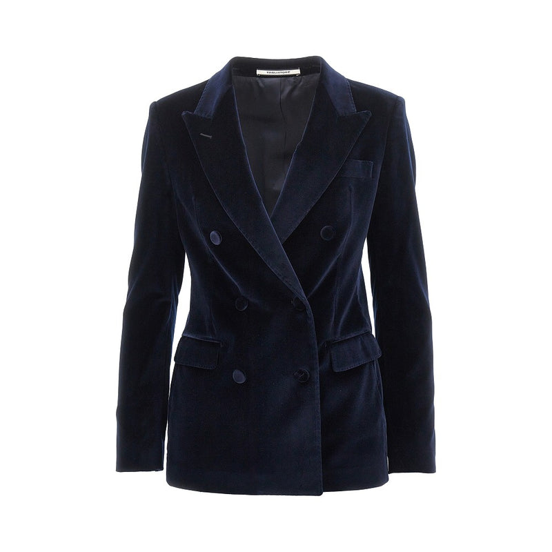 Tagliatore Tagliatore Parigi Velvet Jacket Blue Women - World Class Fashion
