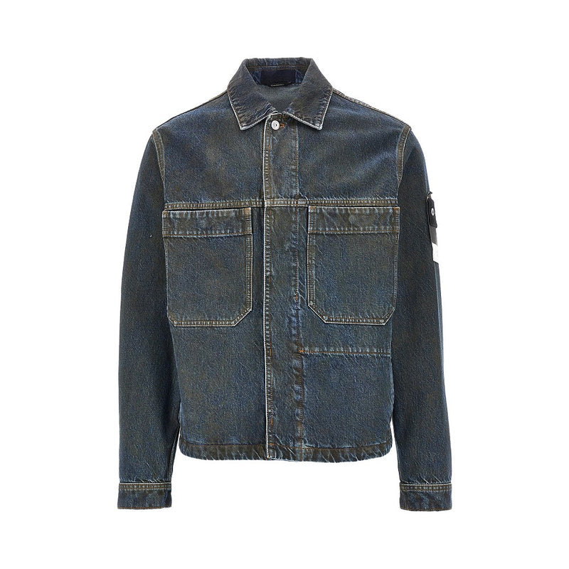 Stone Island Denim Stone Island Denim Laser Pigment Indigo Overshirt Blue - World Class Fashion