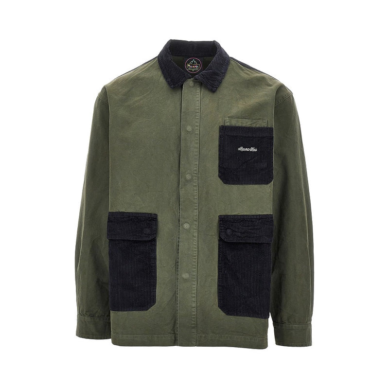 Mauna Kea Mauna Kea Canvas Corduroy Saharienne Jacket Green - World Class Fashion
