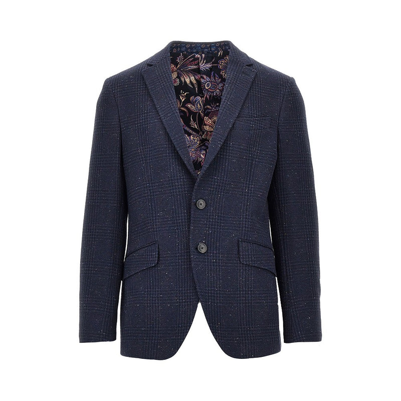 Etro Etro Mouliné Tweed Jacket Blue Men - World Class Fashion