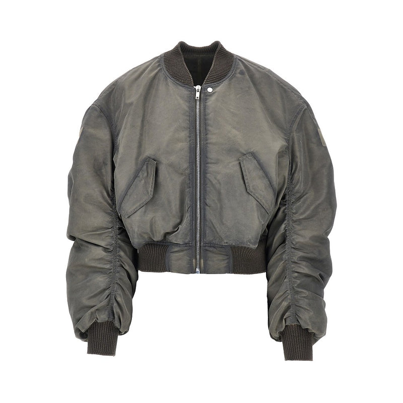 Rick Owens Rick Owens Secchia Flight Nylon Bomber Jacket Grey - World Class Fashion