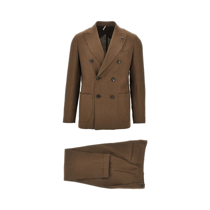 Santaniello Santaniello Double-breasted Linen Tailored Suit - World Class Fashion