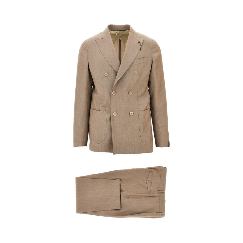 Santaniello Santaniello Light Wool Double-breasted Tailored Suit - World Class Fashion