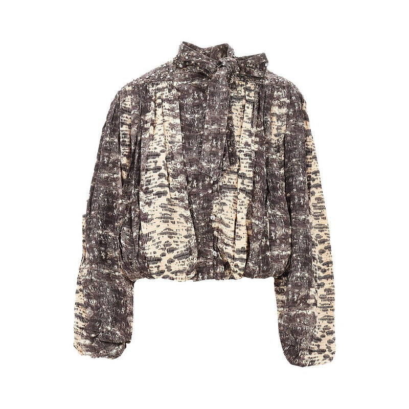 Isabel Marant Isabel Marant Loyra Silk Blouse Brown - World Class Fashion