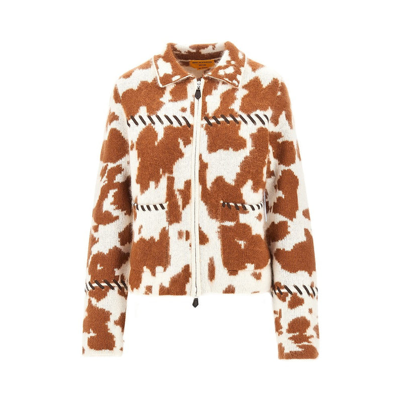 Guest In Residence Guest In Residence Cow-Motif Cashmere Jacket Multicolor - World Class Fashion