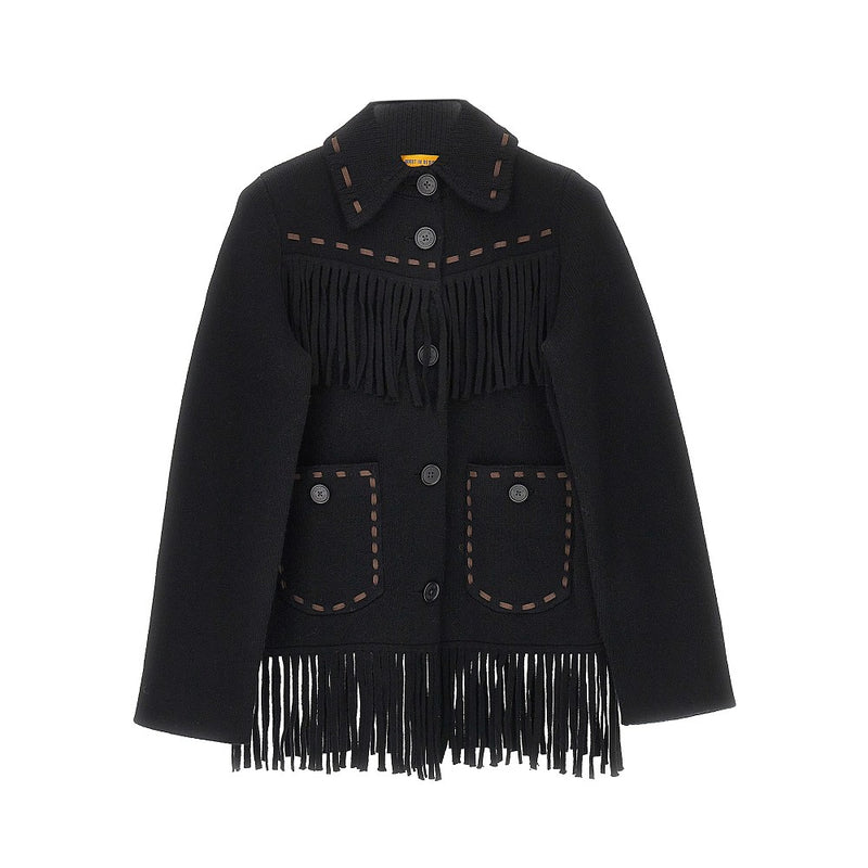 Guest In Residence Guest In Residence Fringed Western Jacket Black - World Class Fashion