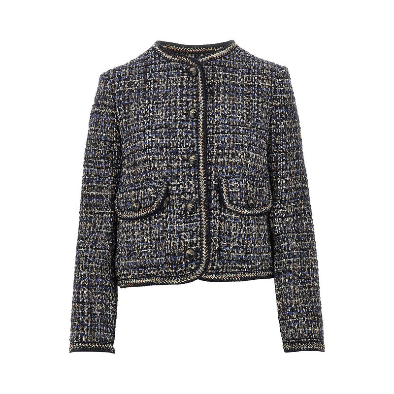 Etro Etro Wool-blend Tweed Jacket Blue Women - World Class Fashion