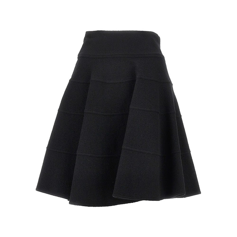 Emporio Armani Emporio Armani Wool Knee-length Skirt Black - World Class Fashion