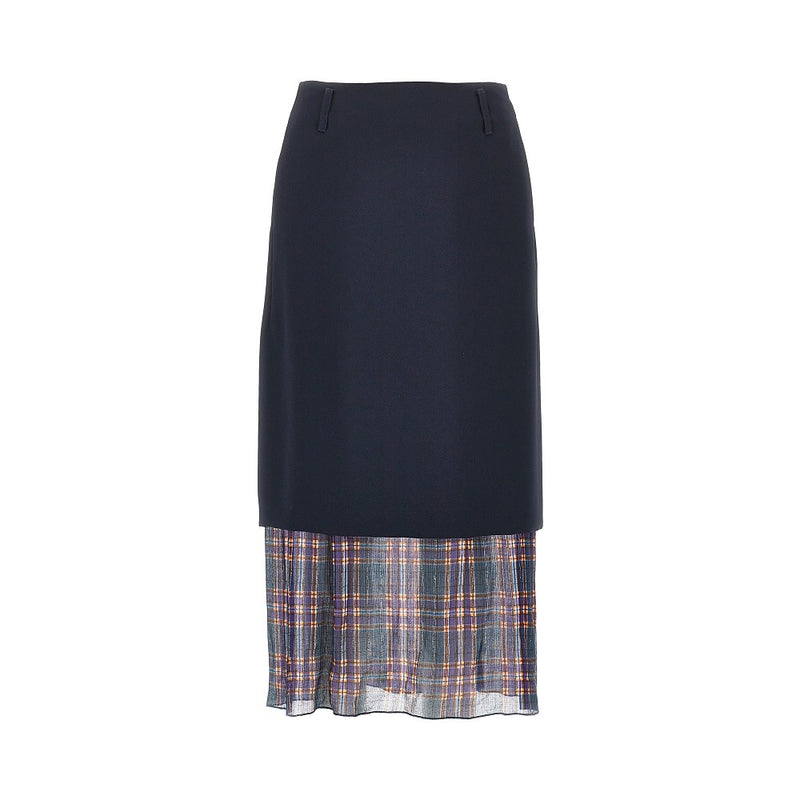 Dries Van Noten Dries Van Noten Cady Midi Skirt Blue Women - World Class Fashion