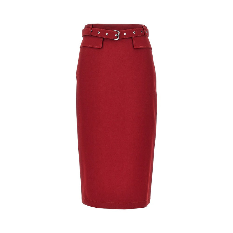 Pinko Pinko Viscose-blend Crêpe Skirt Red Women - World Class Fashion