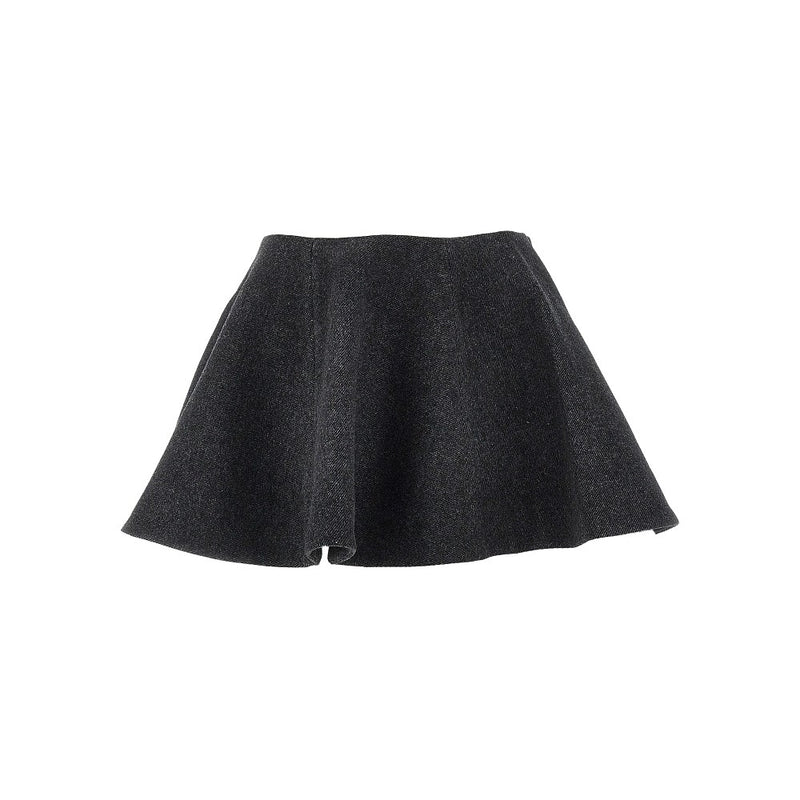 Ganni Ganni Wool-blend Mini Skirt Grey - World Class Fashion