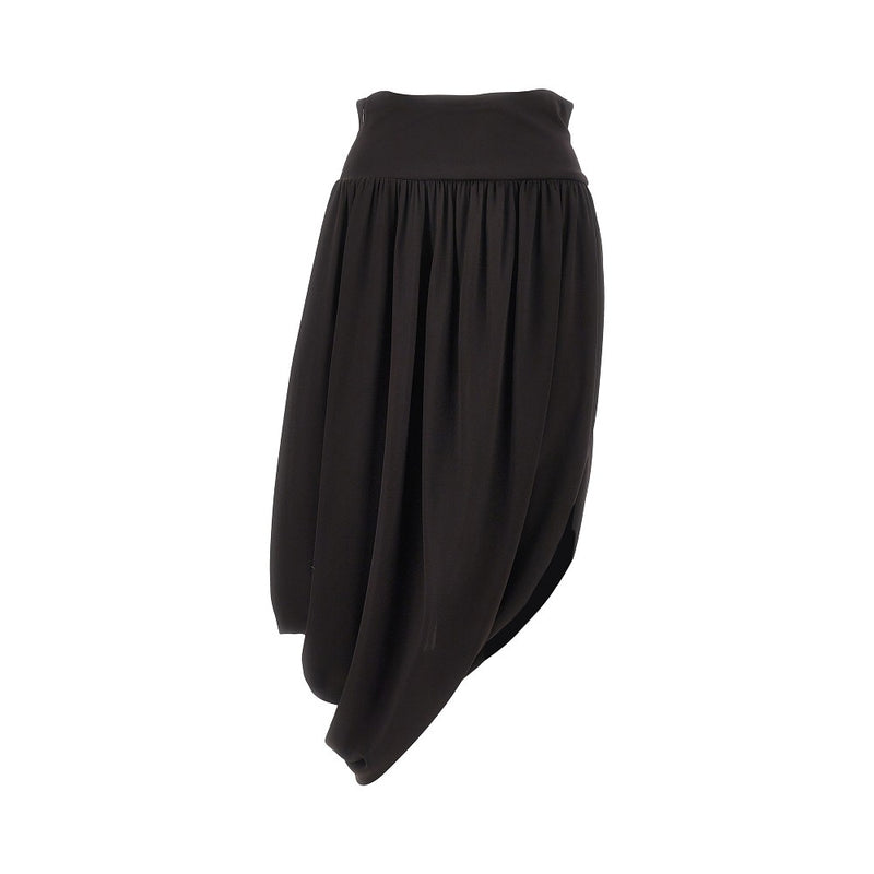 Alaia Alaia Draped Jersey Skirt Brown Women - World Class Fashion