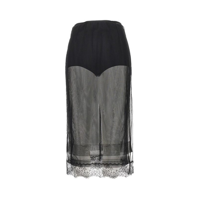 Dolce&gabbana Dolce&gabbana Tulle Midi Skirt Black Women - World Class Fashion