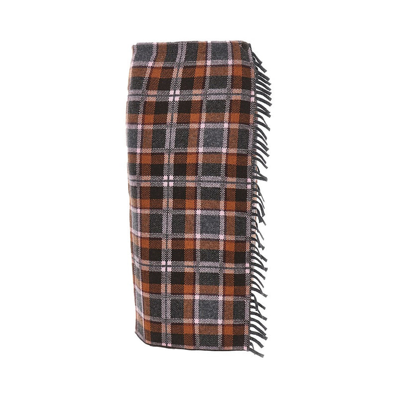 Guest In Residence Guest In Residence Plaid Wrap Midi Skirt Multicolor - World Class Fashion