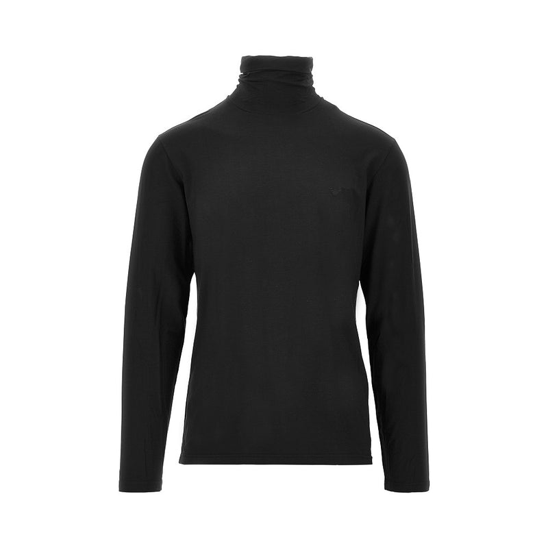 Ea Bodywear Ea Bodywear Stretch Jersey Turtleneck Top Black - World Class Fashion