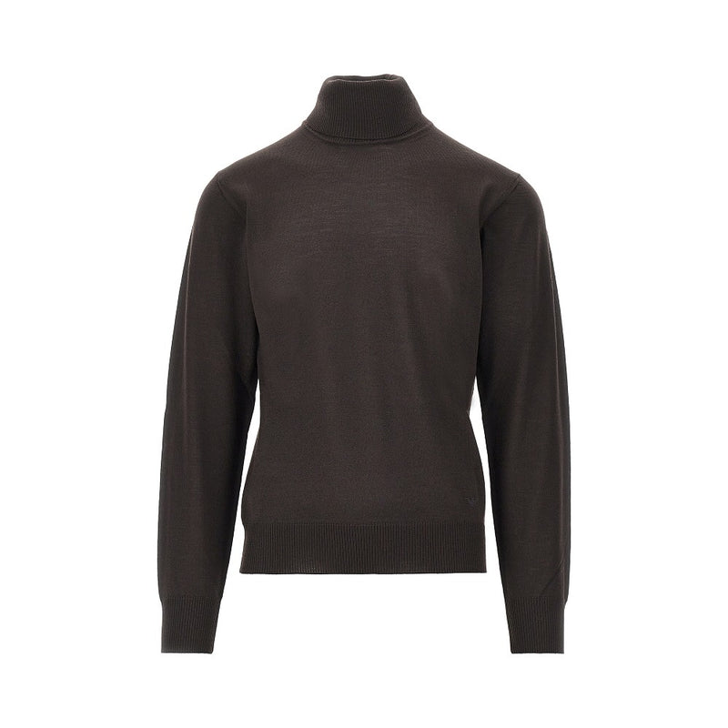 Emporio Armani Emporio Armani Virgin Wool Turtleneck Brown Men - World Class Fashion