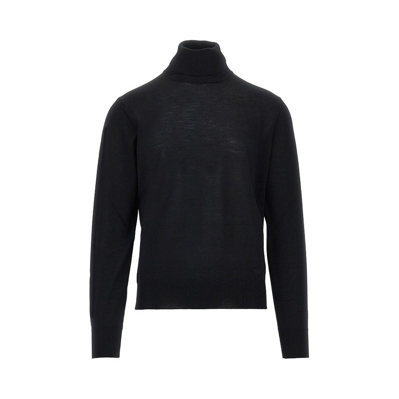 Emporio Armani Emporio Armani Virgin Wool Turtleneck Black Men - World Class Fashion