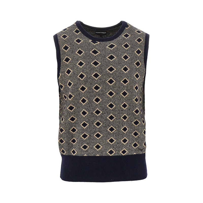 Emporio Armani Emporio Armani Cashmere Wool Vest Blue Men - World Class Fashion