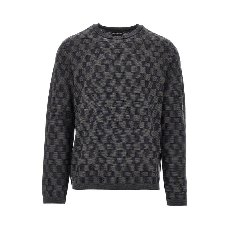 Emporio Armani Emporio Armani Virgin Wool Sweater Check Multicolor - World Class Fashion