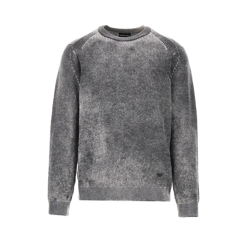 Emporio Armani Emporio Armani Knitted Sweater Faded Effect Grey - World Class Fashion